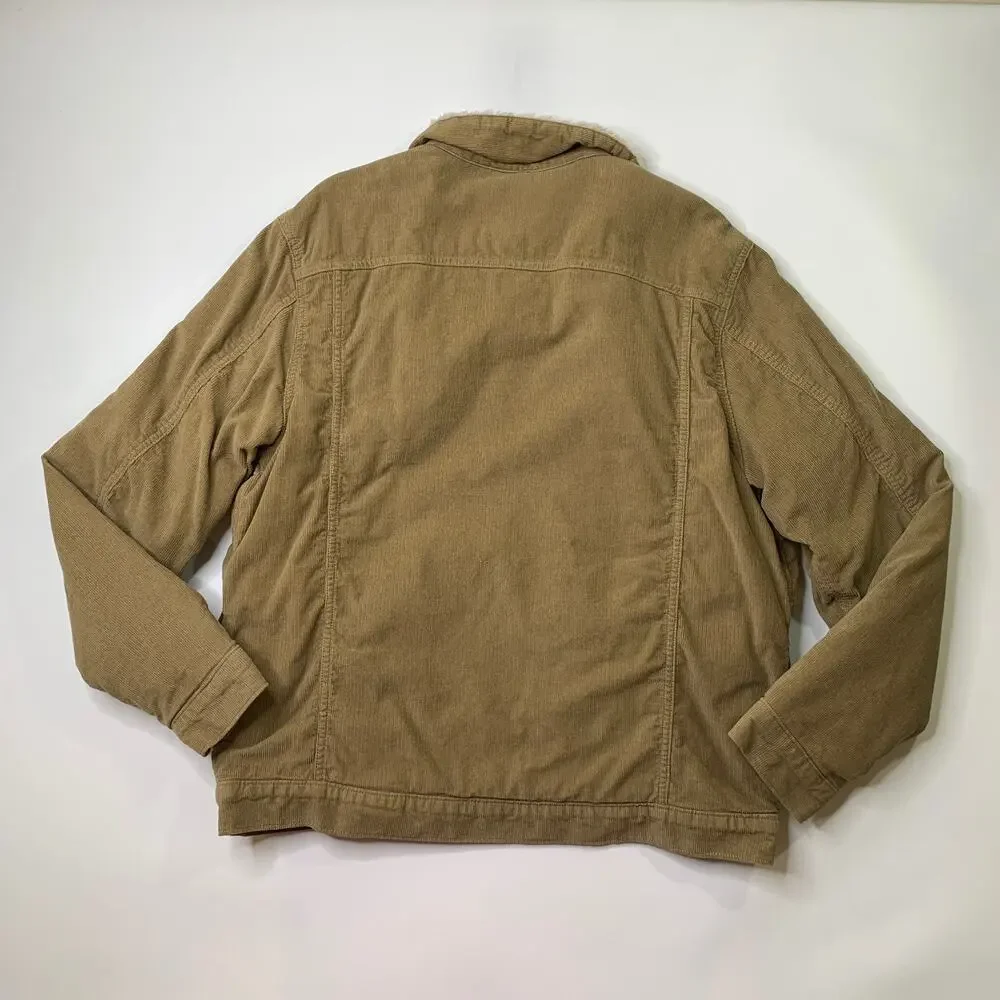 Patagonia Jacket Mens XL Extra Large Cobblestone Pile Lined Trucker Corduroy